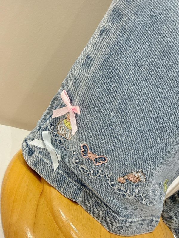 刺繡蛋糕牛仔褲 刺繡蛋糕牛仔褲
