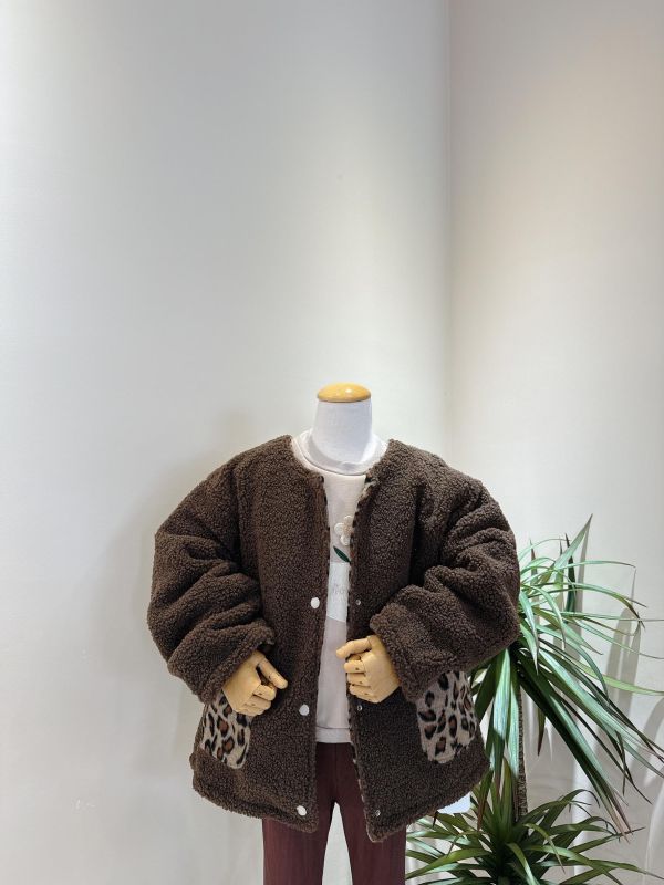 豹紋QQ毛外套(正反穿) 豹紋QQ毛外套(正反穿)