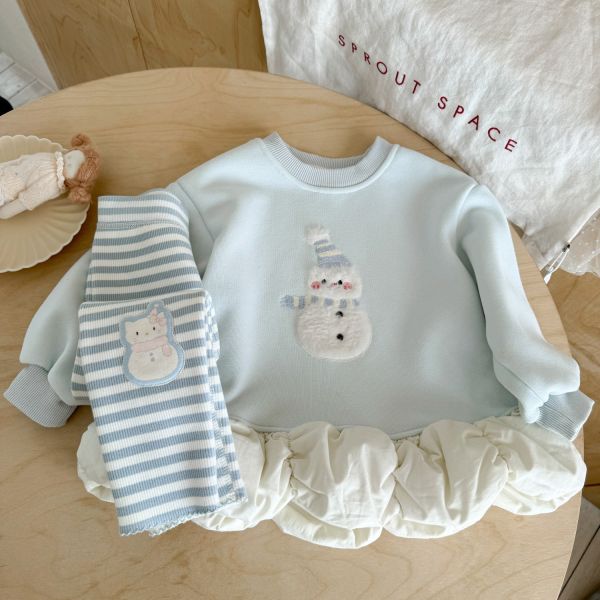 可愛雪人毛毛內刷絨套裝 可愛雪人毛毛內刷絨套裝