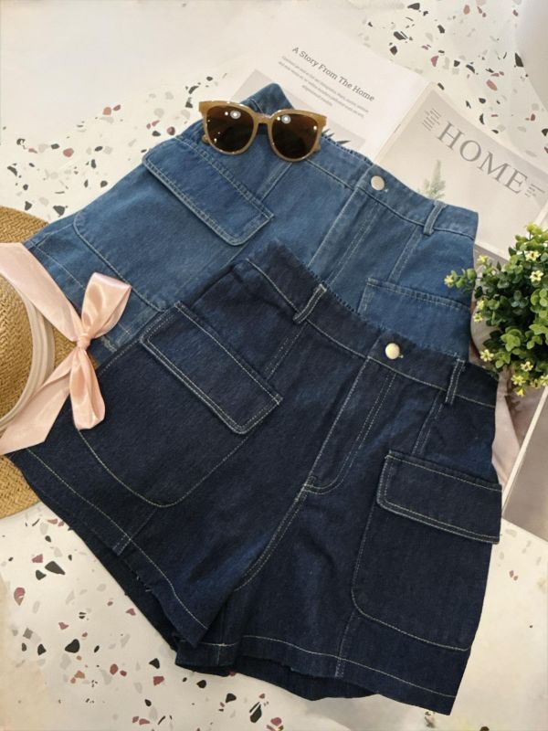 大口袋造型工裝短褲 大口袋造型工裝短褲