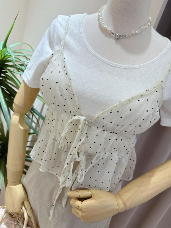 俏皮圓點兩件式上衣 俏皮圓點兩件式上衣