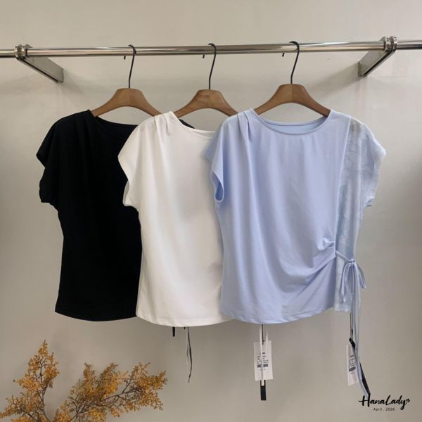 LFB16 廣州選品印花綁結上衣 