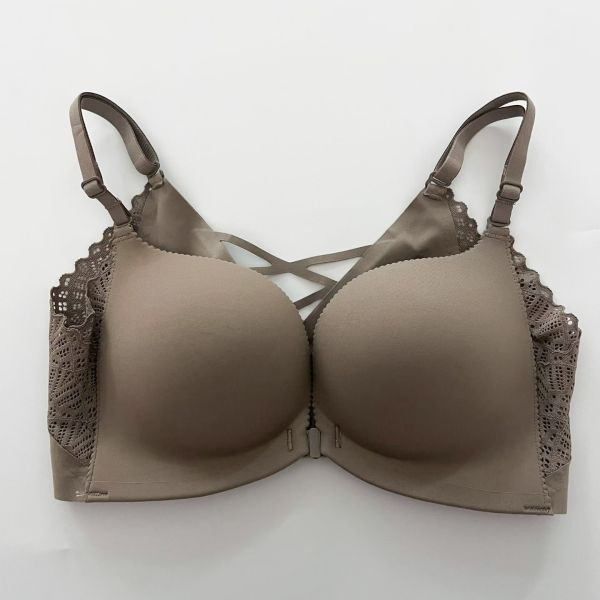 WQB56 韓國前扣式蕾絲美背厚墊內衣 