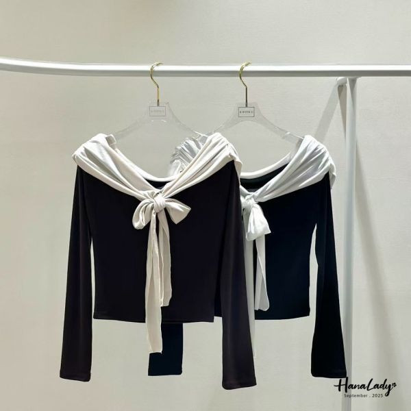 WKA50 浪漫綁結領柔棉上衣 