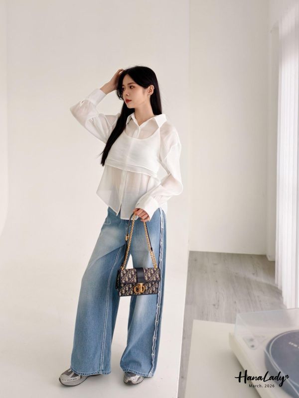 LSA32 兩件式柔美雪紡上衣 