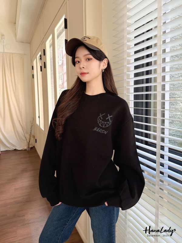 WQB17 男款瑩光塗鴉厚磅內刷毛T 