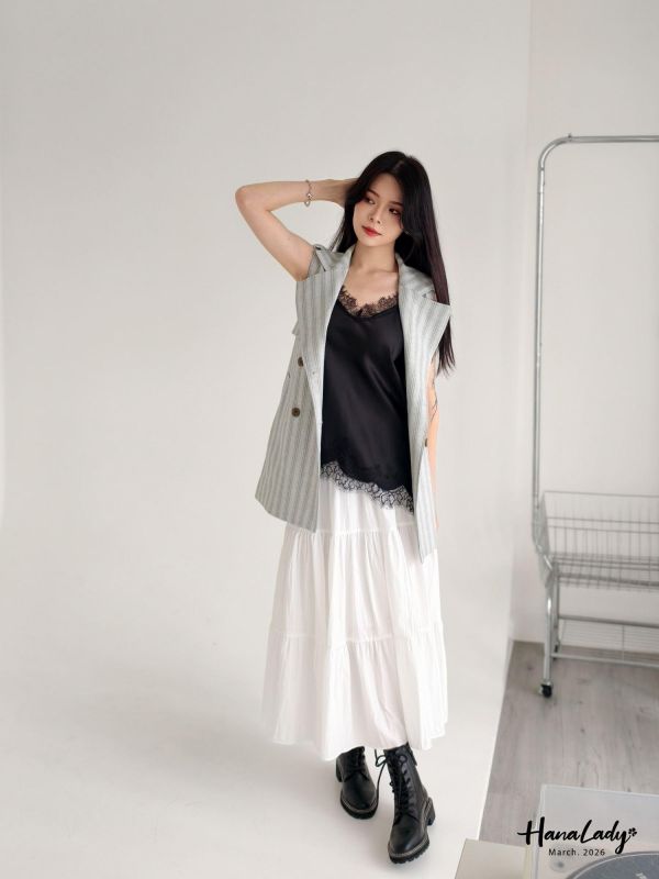 LSA60 浪漫百搭層次長裙 