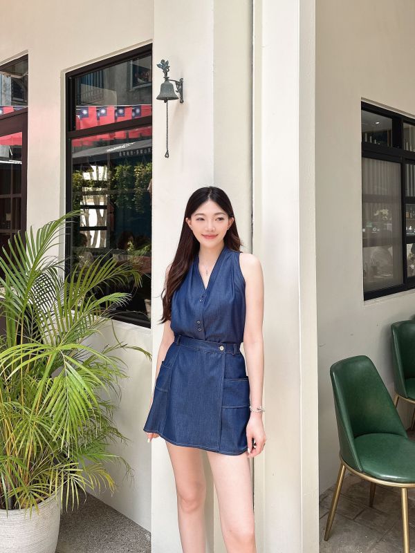 WLB32 俐落率性涼感丹寧套裝 