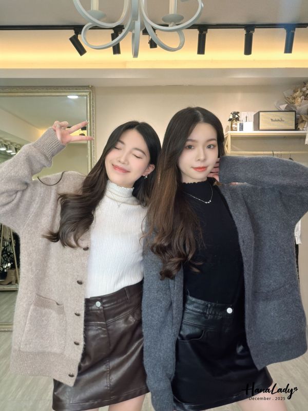 WQA57 簡約小口袋設計羊毛外套 