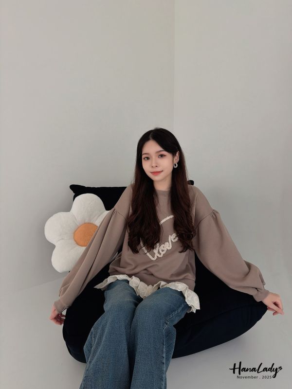 WJA88 立體愛心刺繡拼布T 