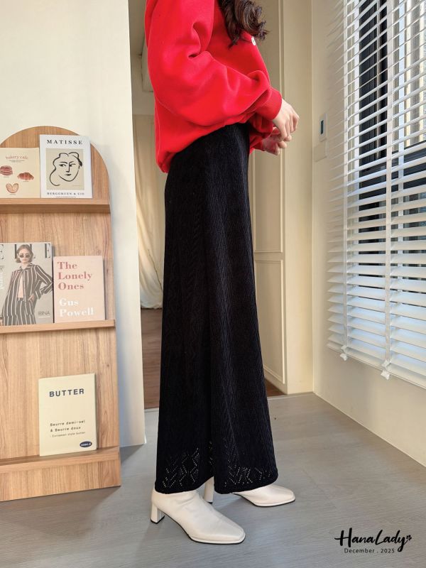 WQA26 必收絨布蕾絲A字長裙 