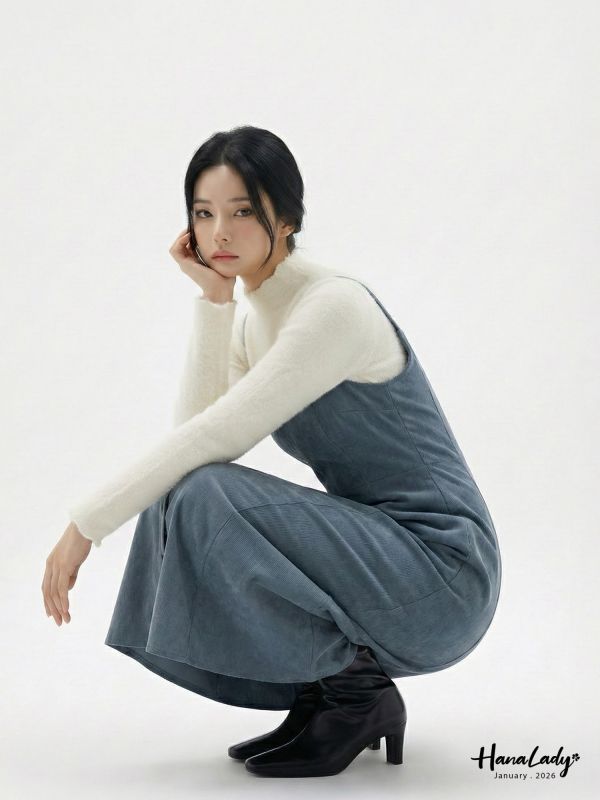 LEA87 休閒氣質兼具蜜桃絨洋裝 