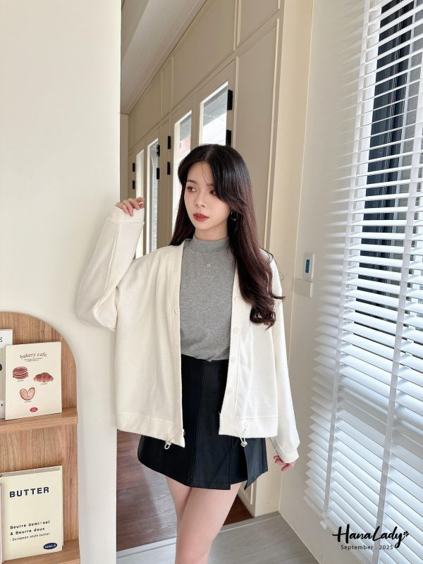 WKA14 高質感細柔毛巾布排釦外 