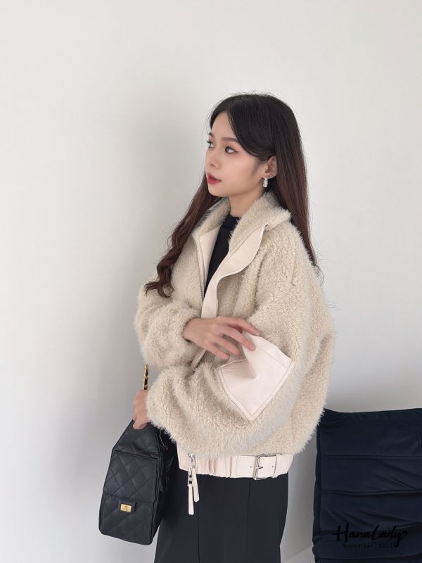 WJA42 冬天穿會超暖率性拼皮外 