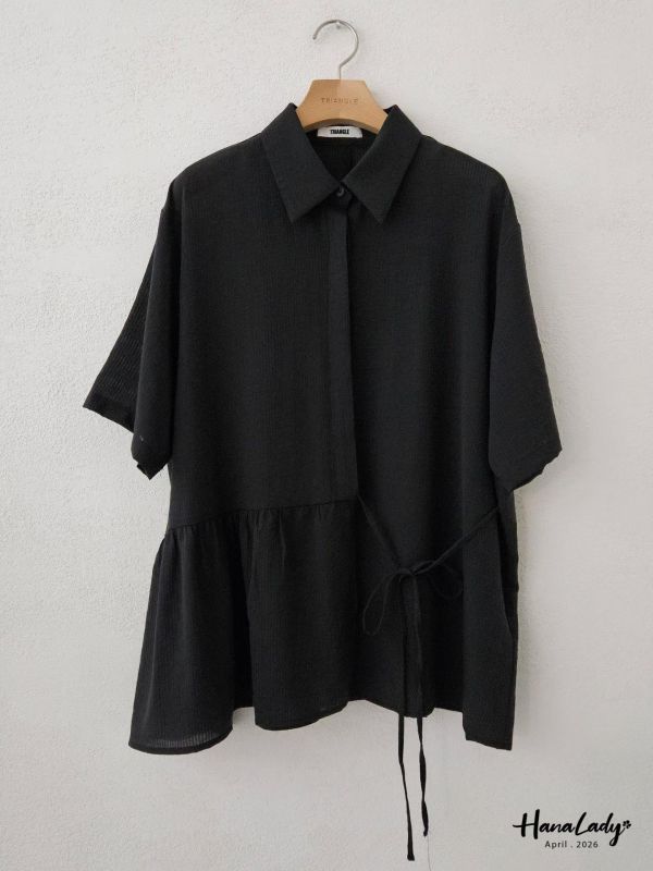 LFA51 好喜歡天絲料綁結設計上衣 