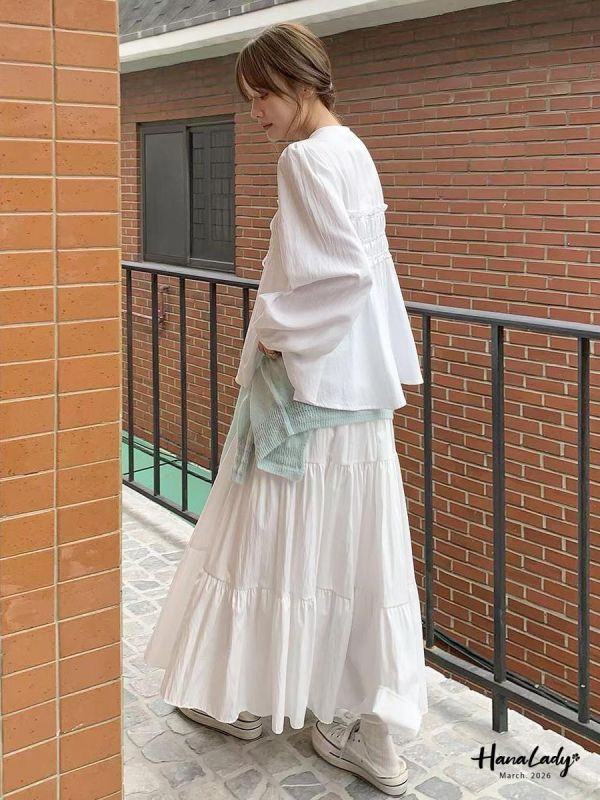 LSA60 浪漫百搭層次長裙 