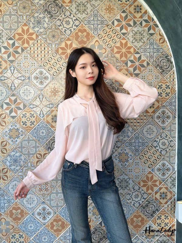 WJA91 浪漫斗篷領雪紡衫 