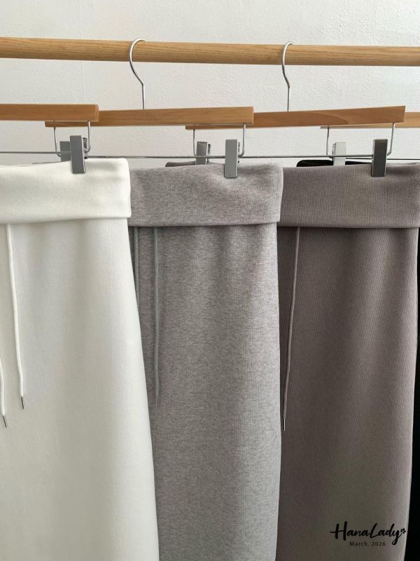 LSA58 反摺腰綁帶休閒長裙 