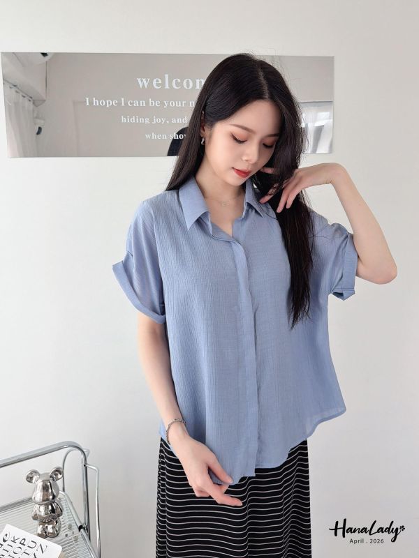 LFA19 簡約親膚造型袖口襯衫 