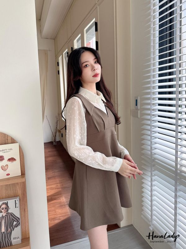 WKA54 高質感翻領設計洋裝 