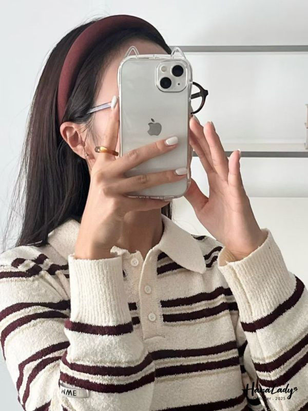 WTB14 可愛澎澎素色髮箍 