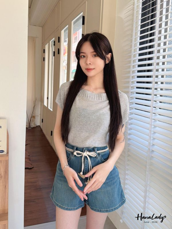 LLA12 好舒服柔軟丹寧棉短褲 