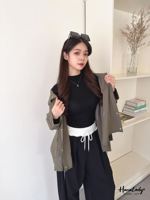 WTA41 厚墊BRA立領棉質上衣 