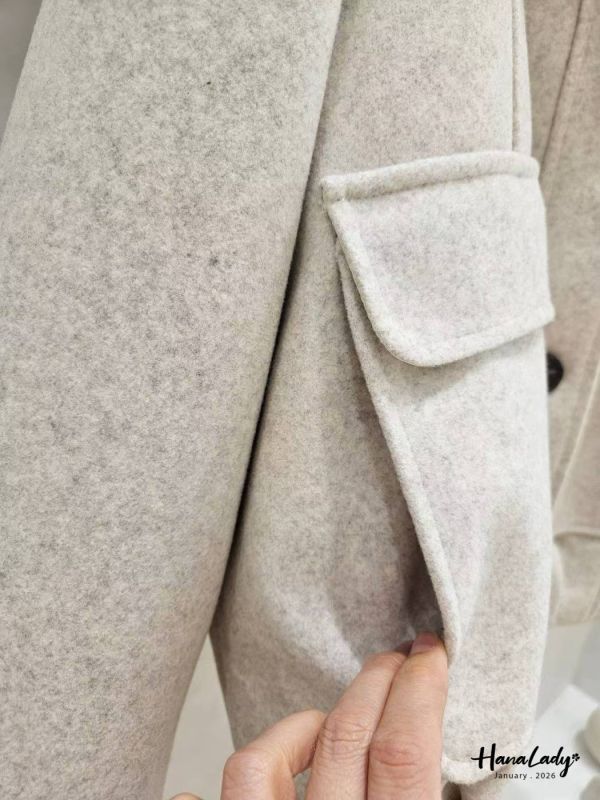 LEA53 大口帶休閒連帽微鋪棉外 