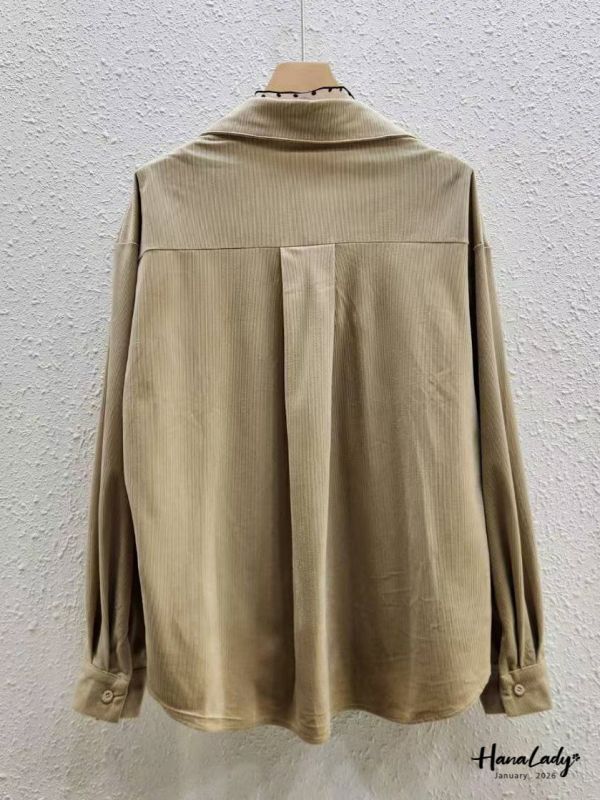 LEA22 點點紗極細燈心棉絨衫 