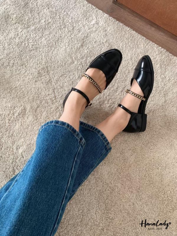 LFA60 小香風鍊帶設計娃娃鞋 