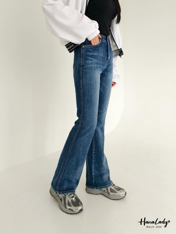 LSA54 極致修身小喇吧丹寧褲 