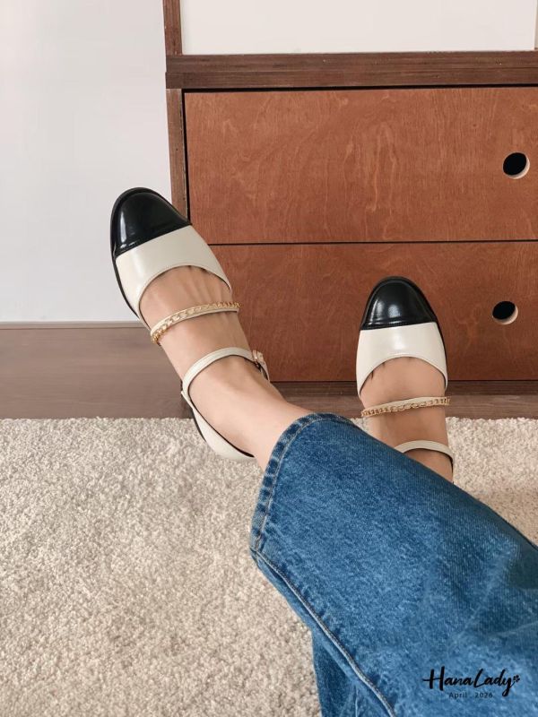 LFA60 小香風鍊帶設計娃娃鞋 