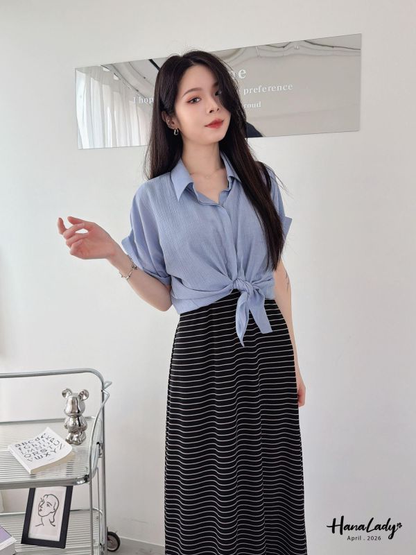 LFA19 簡約親膚造型袖口襯衫 