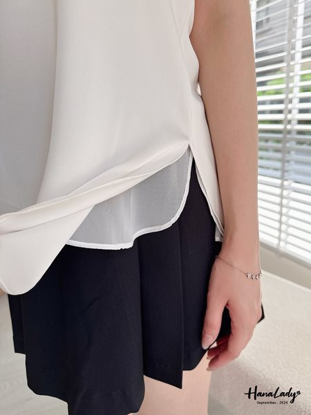 FKA15 百搭雙開衩絲滑背心 