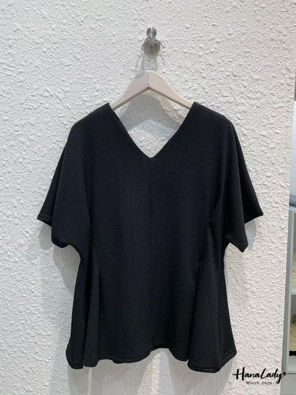 LSA27 壓摺V領修身上衣 