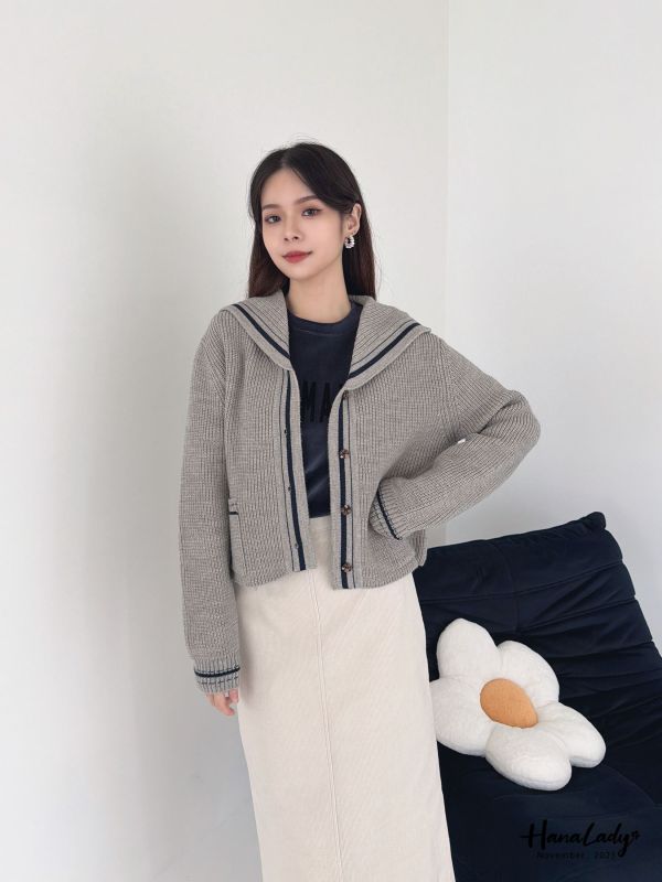 WJB13 日系海軍領琥珀釦上衣 