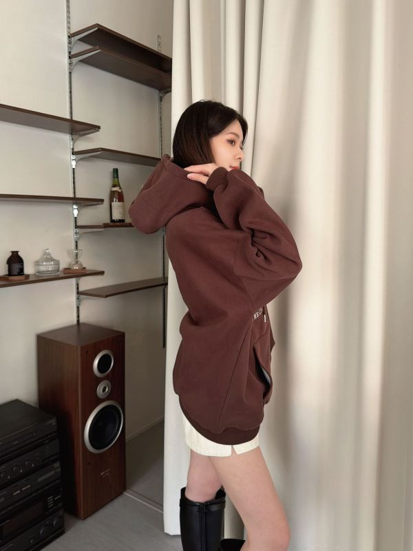 WQA17 刺繡1866字母內刷絨帽T 