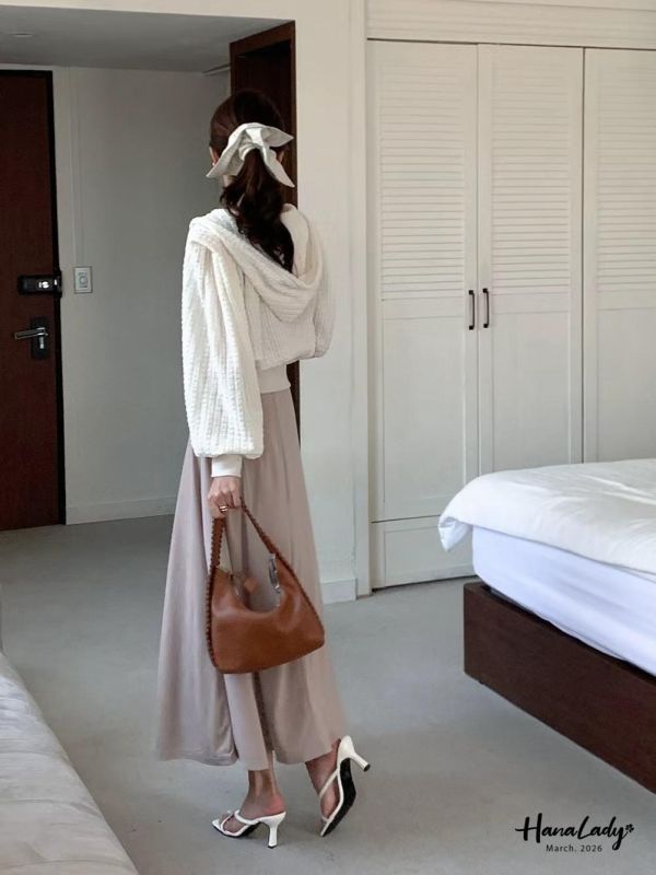 LSA21 簡約立體感長裙套裝 