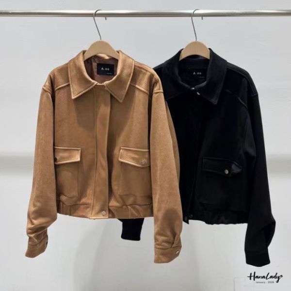 LEA84 高質感柔軟麂皮短外 