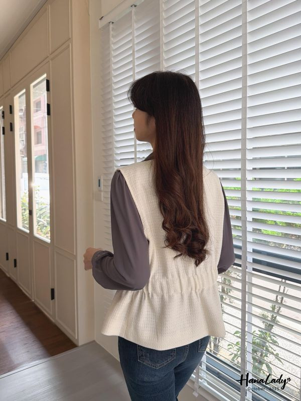 WTA18 精緻千金必買金釦背心 