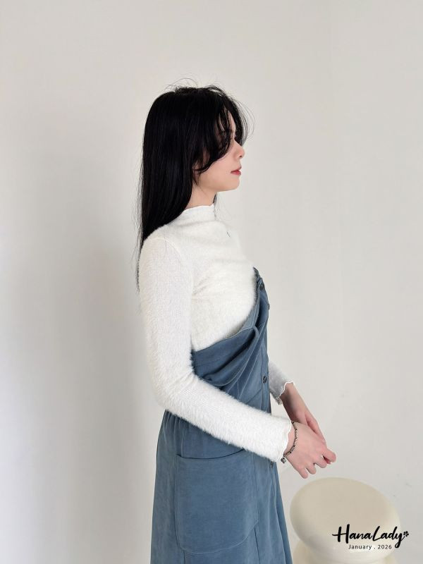 LEA88 拷克QQ邊柔軟毛絲上衣 