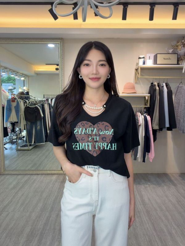 WTA06 珍珠領愛心字母T 