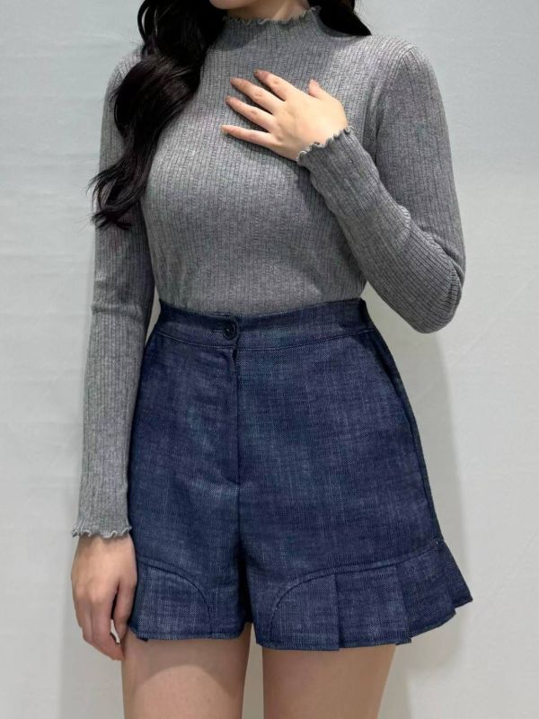 WQA13 拷克QQ邊毛料針織上衣 