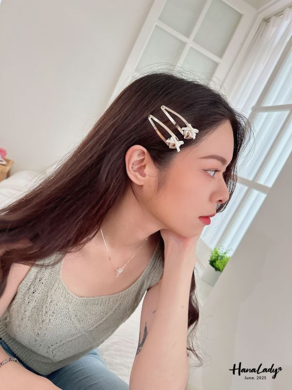 WLA99 兩入緞帶蝴蝶結彈夾 