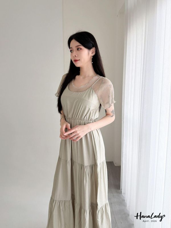 LFA79 必收兩穿浪漫綁結長洋 