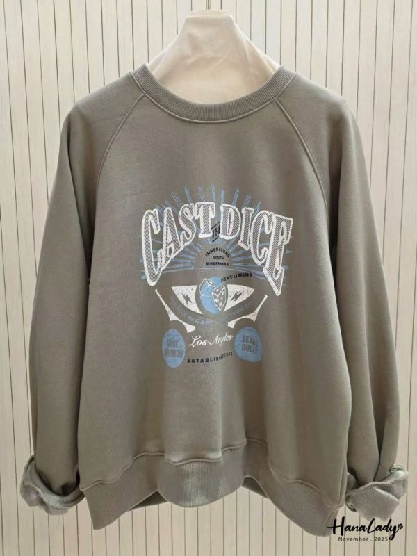 WJA23 美式印花造型大學T 