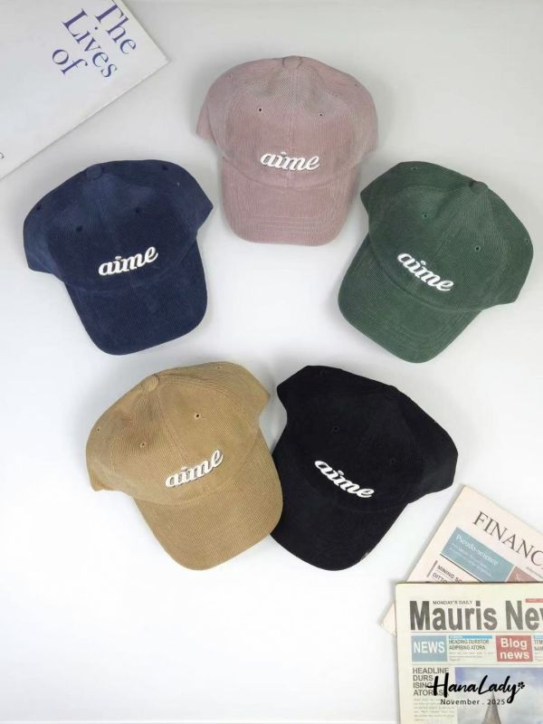 WJB22 立體刺繡燈心絨棒球帽 