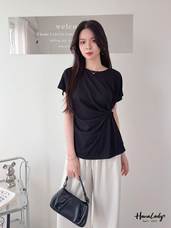 LFA50 扭結設計涼感上衣 