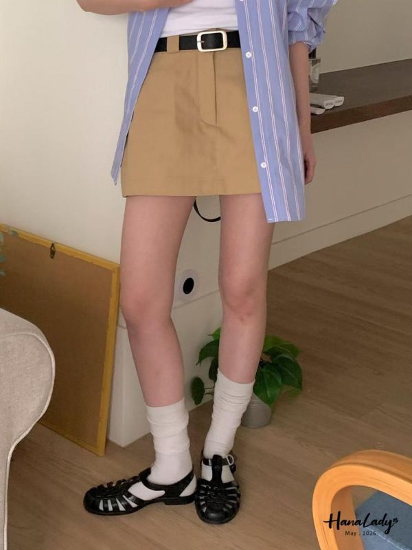 LWA54 修身A字版型休閒褲裙 