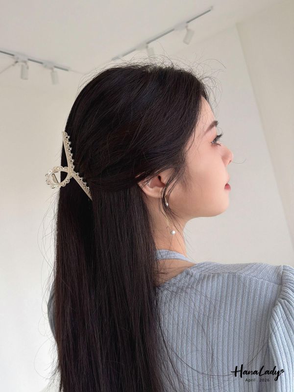 LFA87 巴洛克珍珠鯊魚夾 